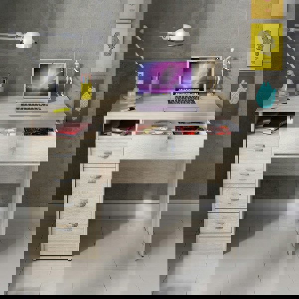 Furniture To Go Function Plus Desk 5 Drawers in Oak