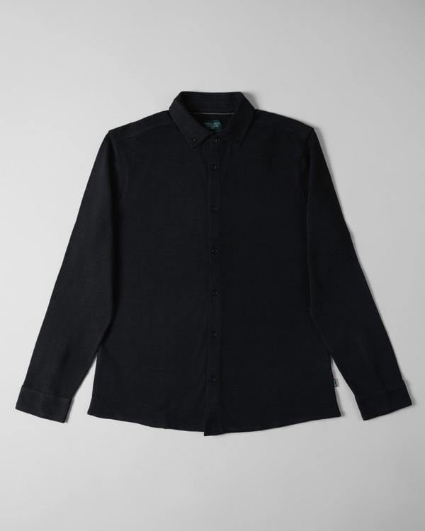Steel & Jelly Textured Long Sleeve Jersey Shirt
