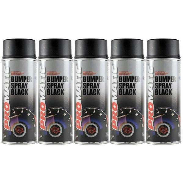 Promatic 5X Promatic Bumperspray Black Spray Paint 400ml