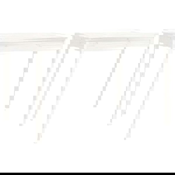 Berkfield 4 Piece Garden Dining Set White Solid Wood Pine