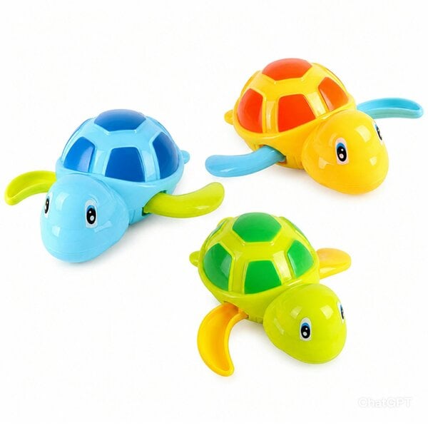 deAO Toys Floating Wind-Up Sea Turtle Bath Toys for Toddlers-Interactive Swimming Turtles