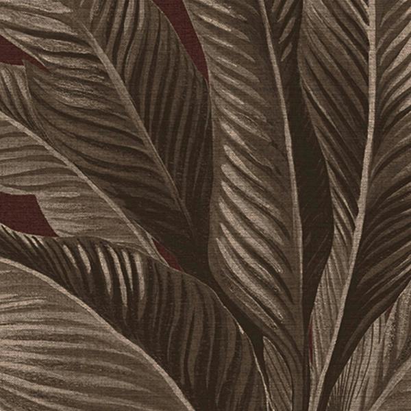 Next Glamtique Leaf Damson Wallpaper