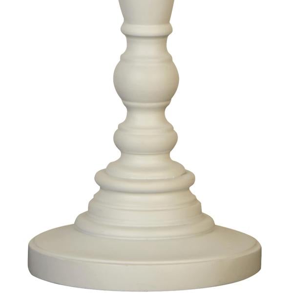 Lighting Collection Off White Candle Stick Table Base