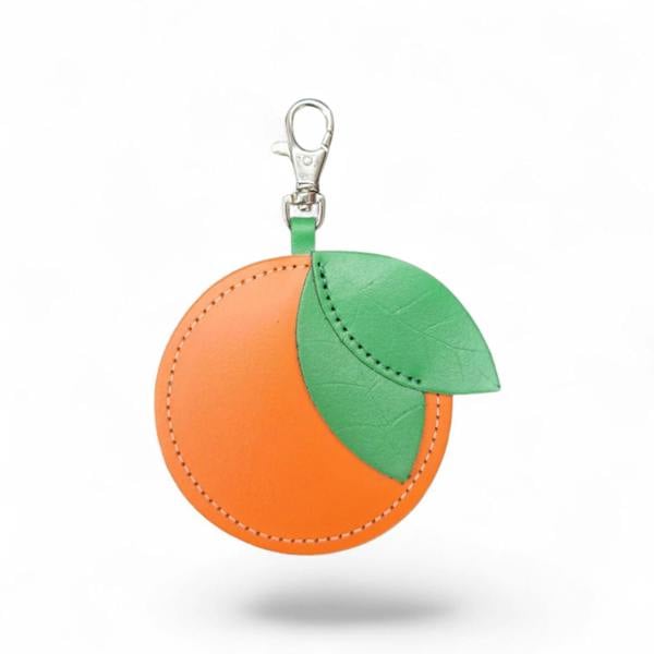 Zatchels Handmade Leather Fruity Bag Charm – Orange