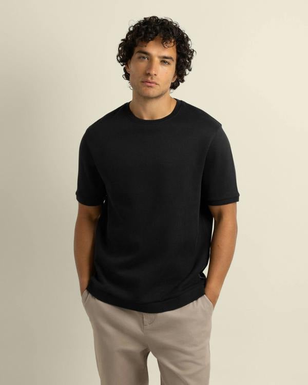 Larsson & Co Gaia - Ribbed Knit Heavy T-Shirt