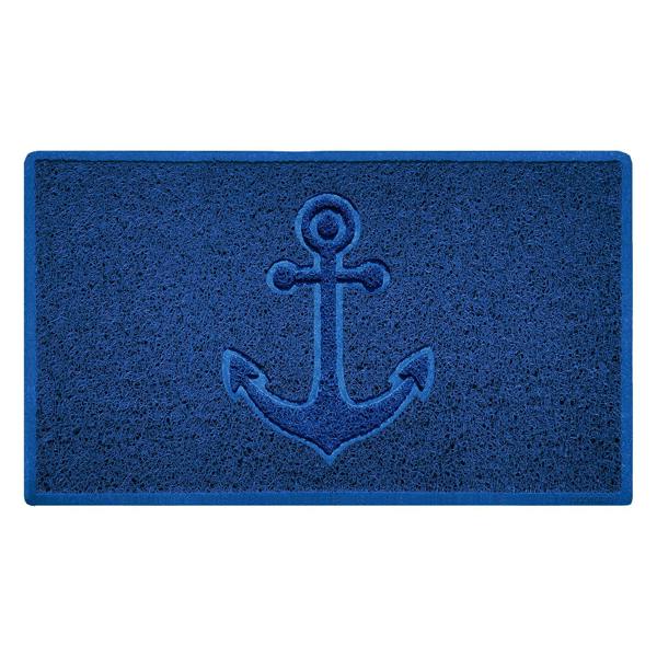 Nicoman "Anchors Away" Grey Spaghetti Door Mat