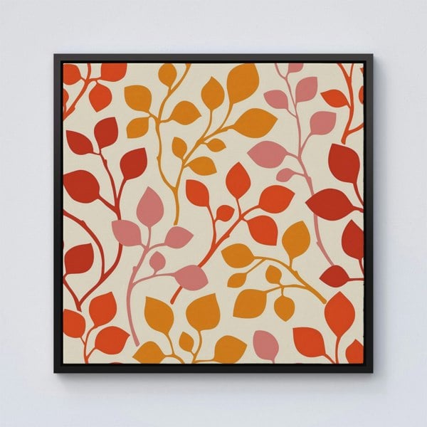 Warren Reed Colorful Autumn Leaves Framed Canvas