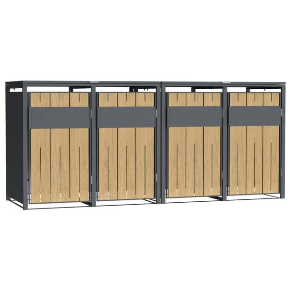 Phoenix Safe Phoenix GB4400AW Outdoor Quad Wheelie Bin Store for 4 x 240L Bins in Oak Effect