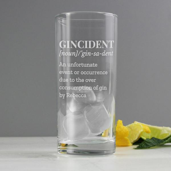 Abode Home & Gifts Personalised Gincident Hi Ball Glass
