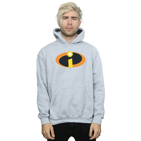 Disney Mens The Incredibles Costume Logo Hoodie - Sports Grey