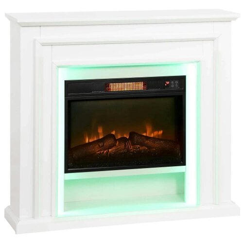 Bobobiy 4777 BTU Multicolour LED Electric Fireplace - White
