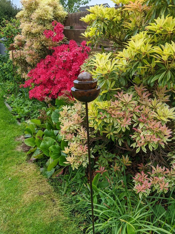 rusty garden stake