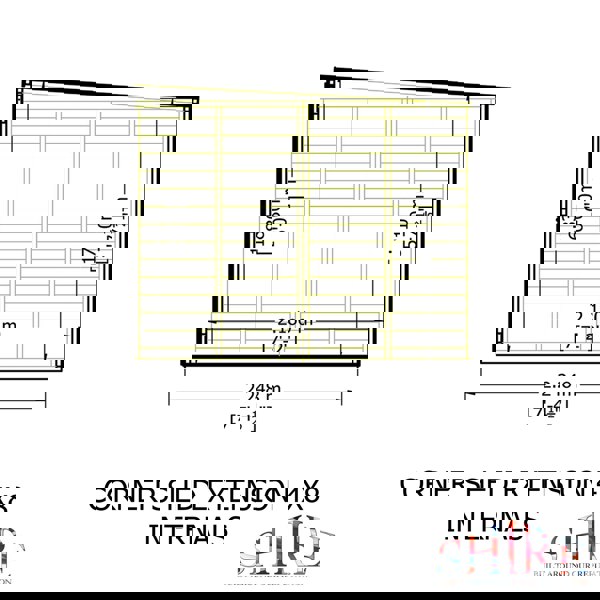 Shire Hampton with Side Shed 8x12 Corner Summerhouse 12mm Interlock Cladding - Best Shed