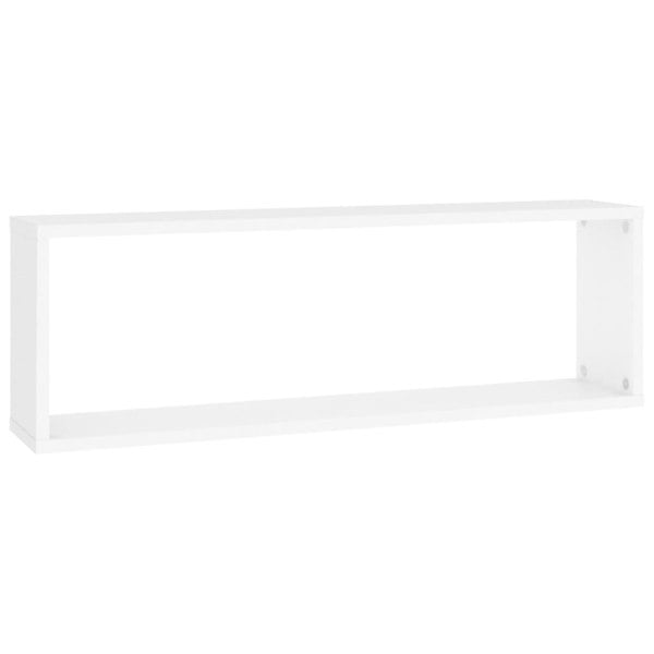 Berkfield Wall Cube Shelf 2 pcs White 80x15x26.5 cm Engineered Wood