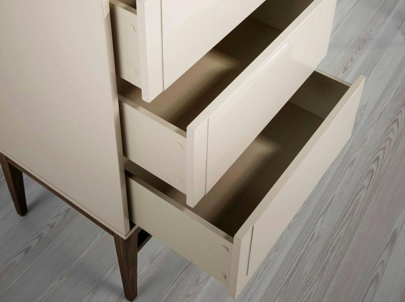 Angel Cerdá Beige and Walnut Wood Chiffonier 7036