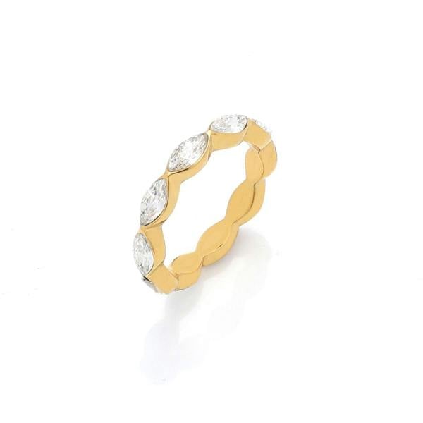 Say It With Marquise Stone Ring - Yellow Gold