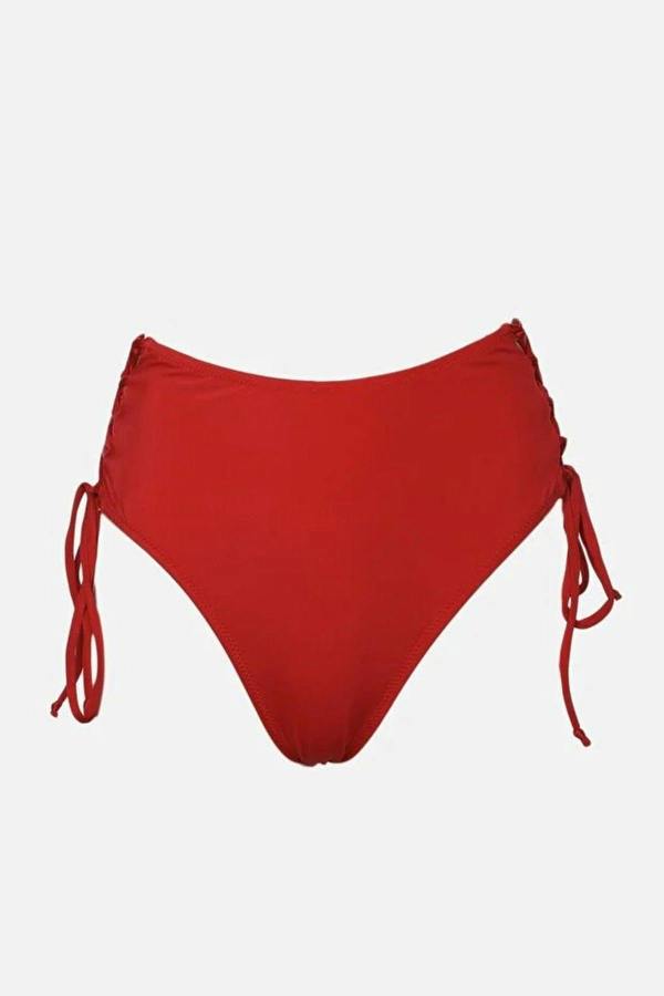 WOVCOR Trimmed Regular High Waist Bikini Bottom