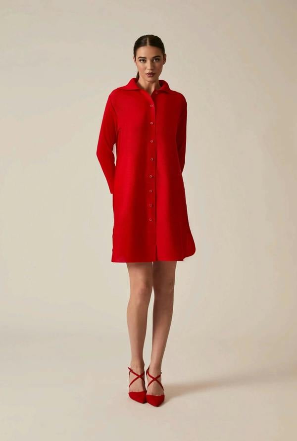 James Lakeland Red Shirt Dress