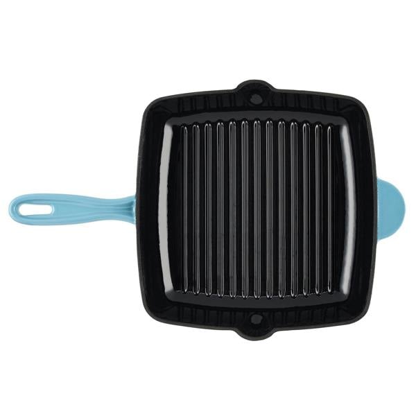 Cook Professional Cast Iron Frying Pan & Skillet 2 Piece Set | Teal