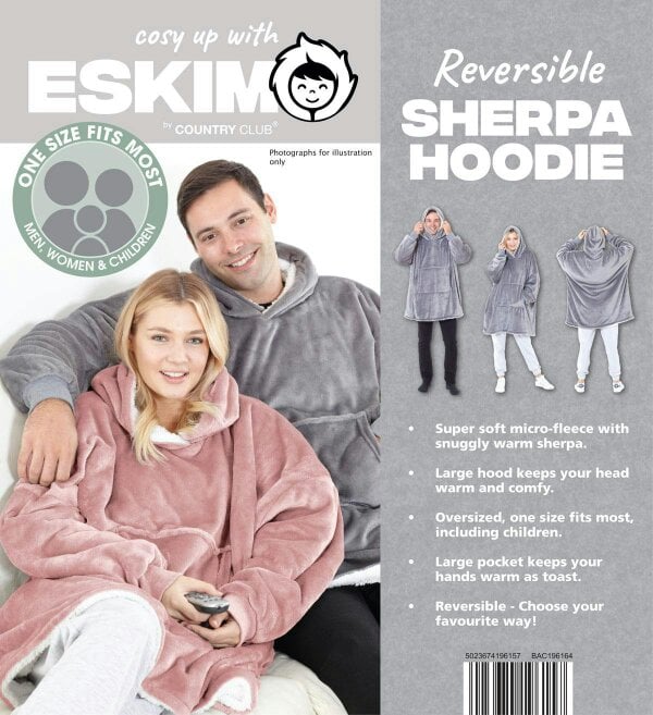 BEAMFEATURE Eskimo Sherpa Hoodie Blush
