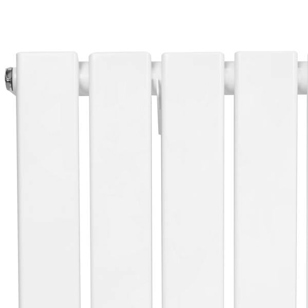 Flat single column radiator in white, featuring a sleek design with smooth, flat panels and a modern finish, ideal for heating spaces