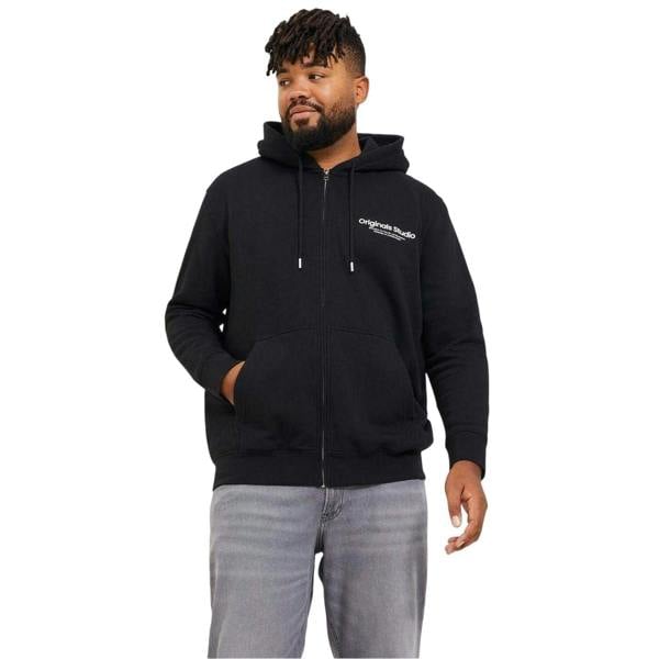 Jack And Jones Mens Vester Full Zip Hoodie - Black - 