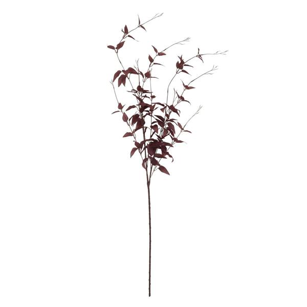 Wyld Haus Set of 3 Artificial Flowers Ornamental Burgundy Leaf Stems
