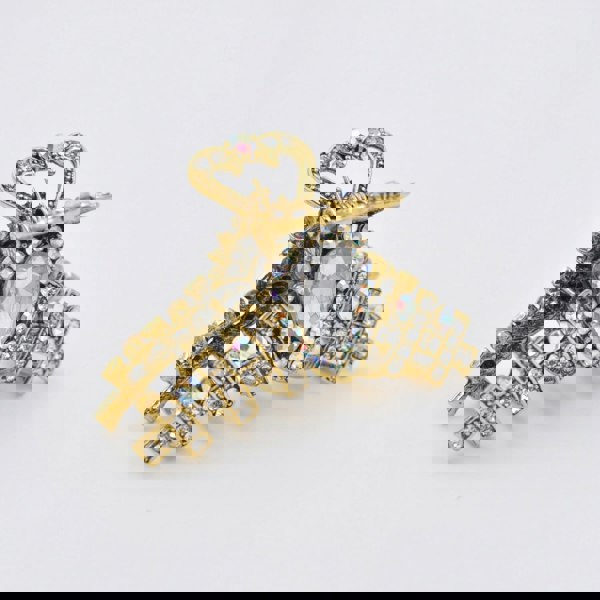 gold hair clamp medium side view