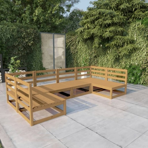 Berkfield 6 Piece Garden Lounge Set Solid Pinewood