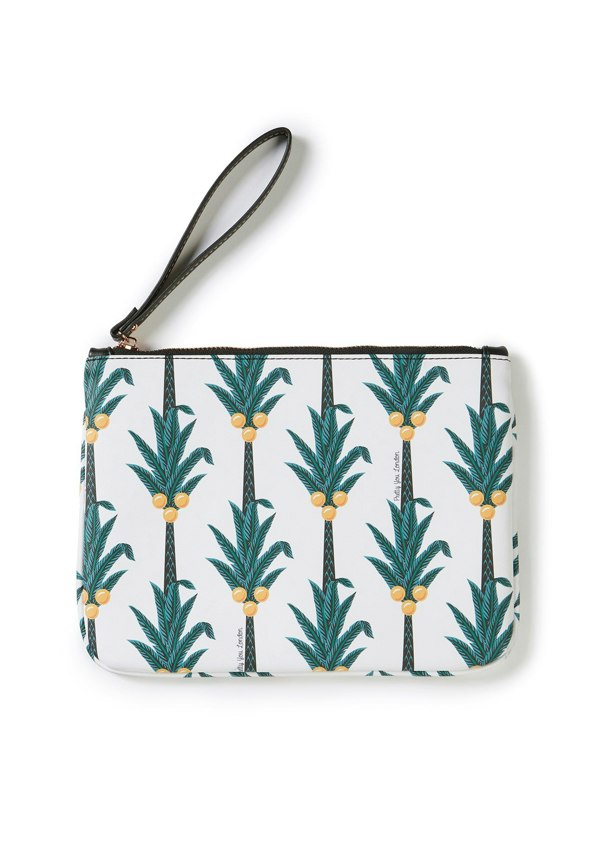 Pretty You London Coconut Printed Slide & Clutch Set