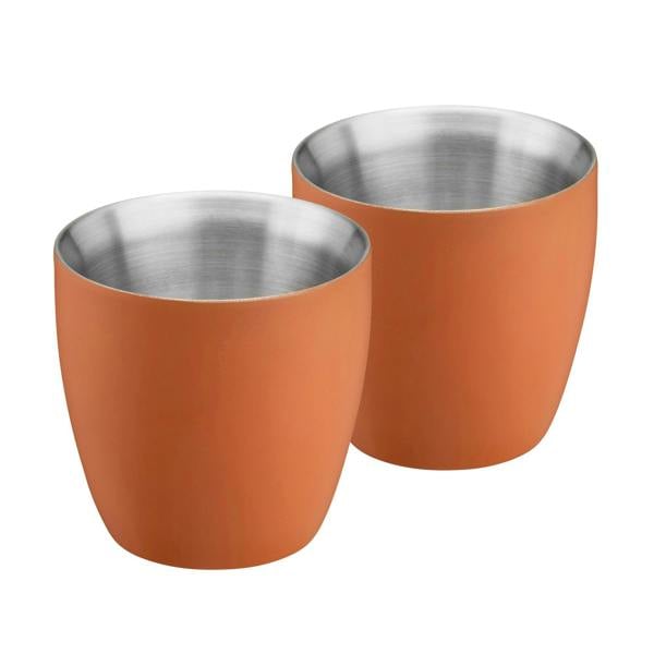 Cooks Professional Insulated Espresso Cups | Pack of 2 | Orange