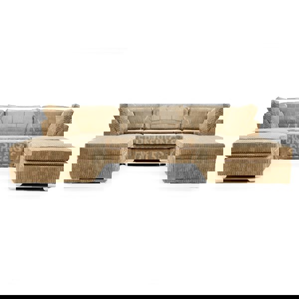 Furnishings For Less Bishop U-Shaped Fullback Jumbo Cord Sofa