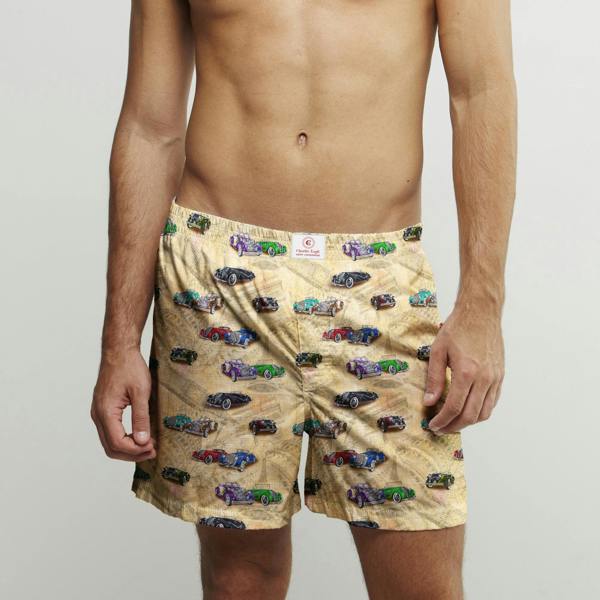 VINTAGE COTTON POPLIN PRINT BOXER SHORTS - Premium Men's Patterned Shirt by Claudio Lugli | Bold Design, Tailored Fit, Best Printed Shirts