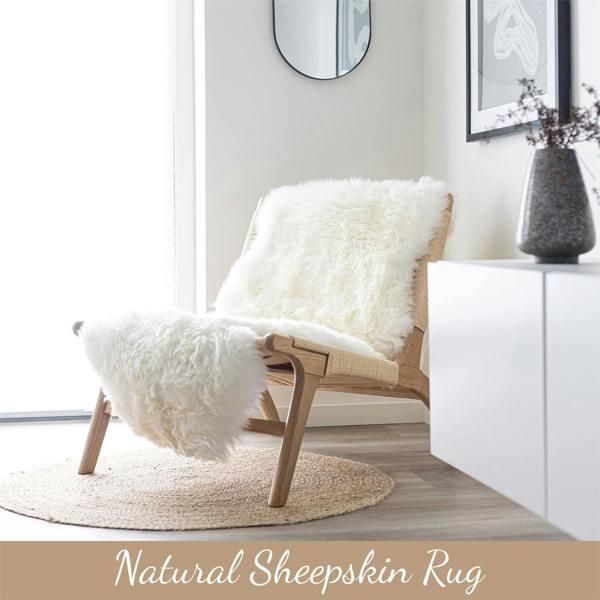 Infinity Leather Genuine Sheepskin Double Natural Fluffy Silky Soft Real Wool Rug