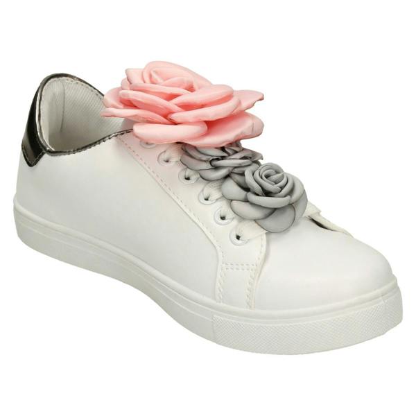 Spot On Ladies Spot On Big Flower Trim Pumps