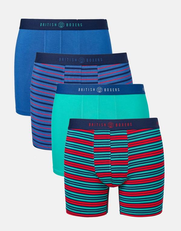 British Boxers Multipack! 4 Pairs of Men's Bamboo Stretch Trunks – Illuminations