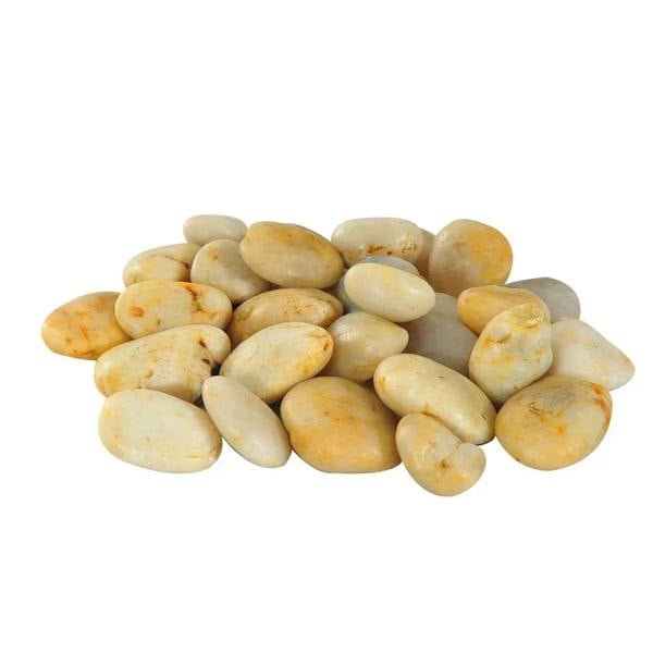 Decorative light stone pebbles for electric fireplace flame effect