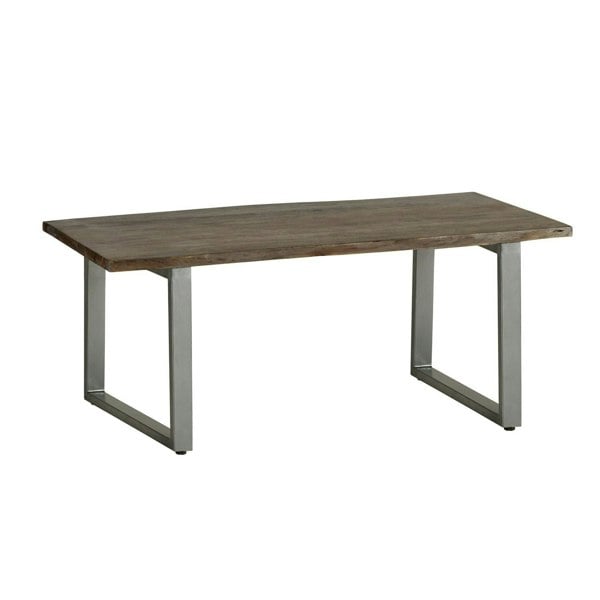 IH Design Linden Live Edge Wood and Metal Coffee Table