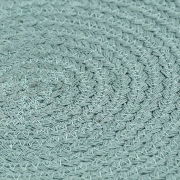 Berkfield Placemats 4 pcs Plain Green 38 cm Round Cotton