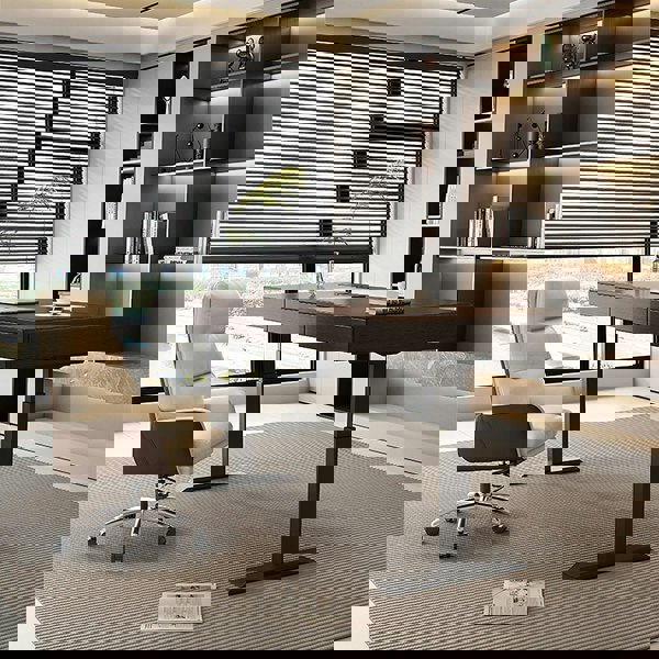 Moreno Electric Standing Office Desk With Storage, Solid Wood-Rit Concept-Rit Concept