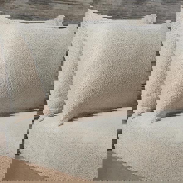 Smart Living Teddy Fleece Warm & Cosy Housewife Pillowcase Pair - Natural