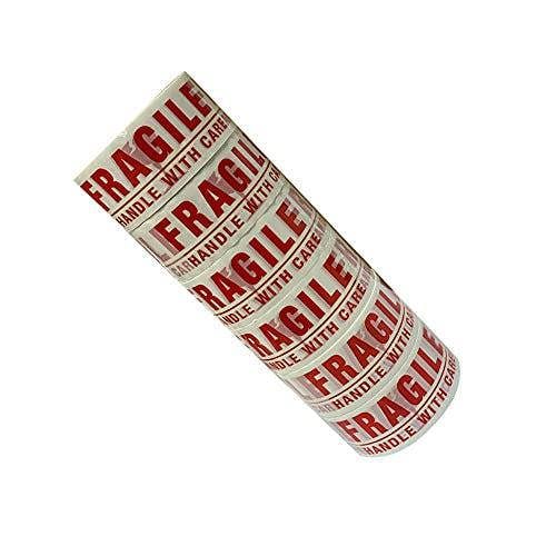KAV - Fragile packing tape Super Strong & Low Noise Fragile Tape for Boxes & packing Heavy Duty Packaging Tape, Tape Pack - 48mm x 66m - Pack of 36
