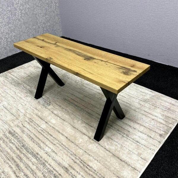 Kosy Koala Wooden  Bench With Metal Legs for Dining, Work, or Study