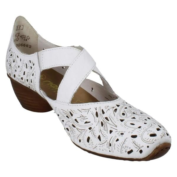 Rieker Ladies Rieker Hook And Loop Heeled Shoes 43773