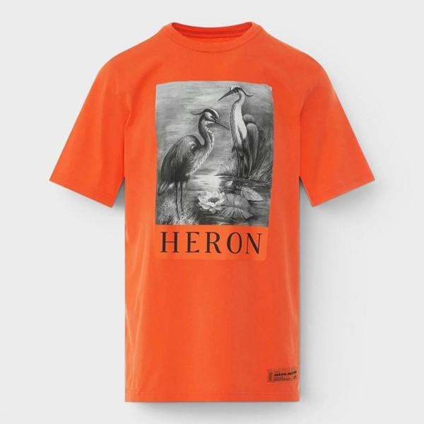 Heron Preston Heron Oversized T-Shirt Orange Black