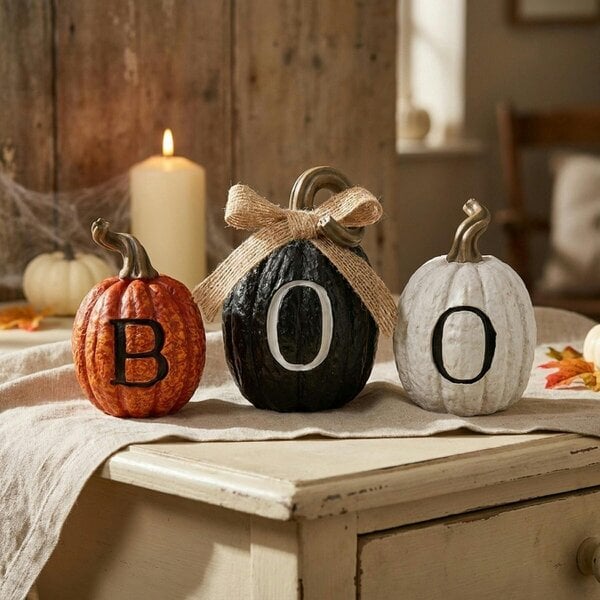 Garden Greatness Decorative Boo Pumpkins Ornament