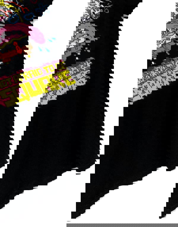 SpongeBob SquarePants Mens Black Not Afraid To Be Square Short Sleeved T-Shirt