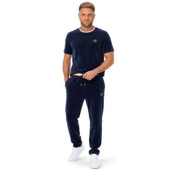 Sergio Tacchini Fino Velour T-Shirt Maritime Blue
