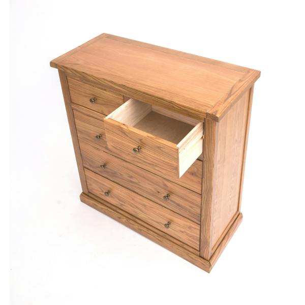 Cabinet Bits Salerno 5 Drawer Chest of Drawers Brass Knob