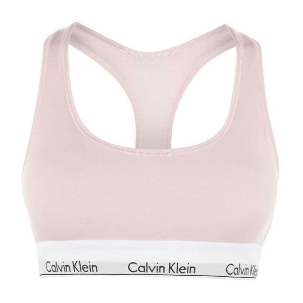 Calvin Klein Womens/Ladies Logo Cotton Blend Bralette - Pink - 
